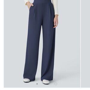 Halara Flex™ High Waisted Body Sculpt Waist-Slimming Side Pocket Wide Leg navy